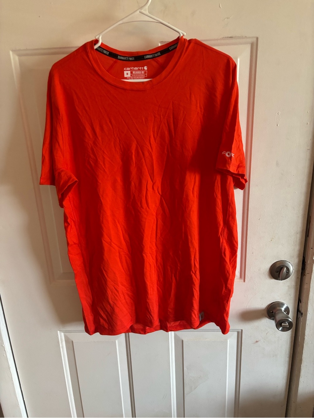 Carhartt Men's Short-Sleeve Crew Tee in High-Visibility Orange